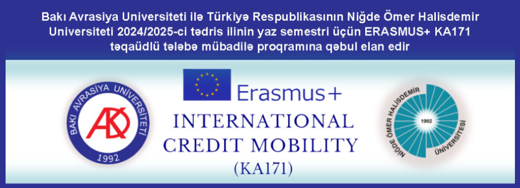 ERASMUS+ KA171 təqaüdlü tələbə mübadilə proqramına müraciət üçün müsabiqə elanı