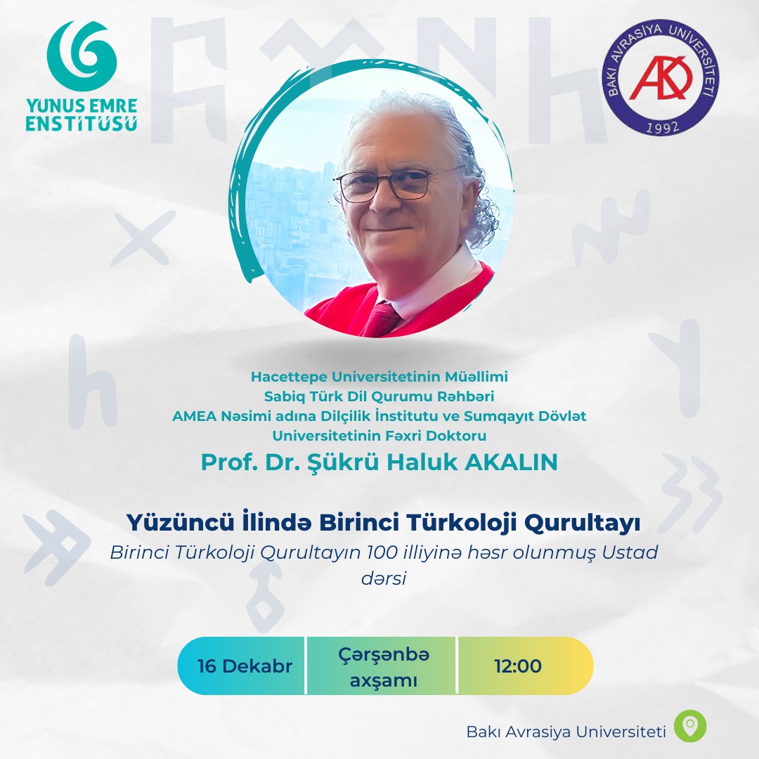 ELAN: Birinci Türkoloji Qurultayın 100 illiyinə həsr olunmuş və “Yüzüncü ilində Birinci Türkoloji Qurultayı” mövzusunda seminar keçiriləcək