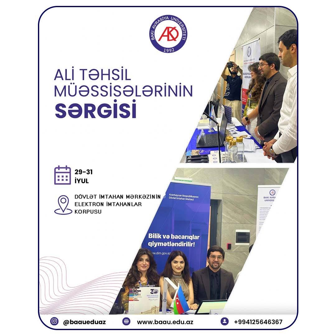 Universitetimiz Ali Təhsil Müəssisələrinin Sərgəsində təmsil olunacaq