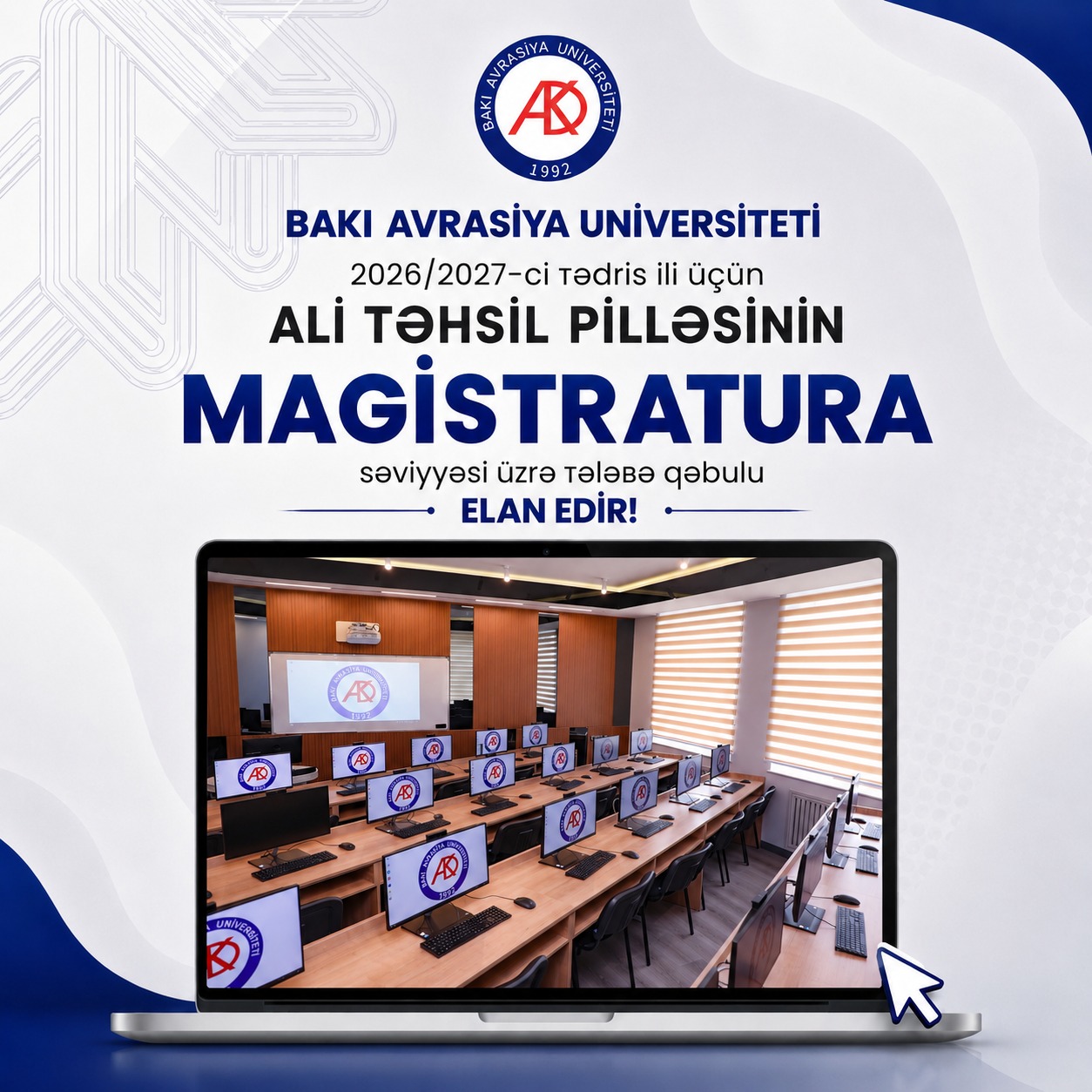BAAU 2026/2027-ci tədris ili üçün ali təhsil pilləsinin magistratura səviyyəsi üzrə tələbə qəbulu elan edir