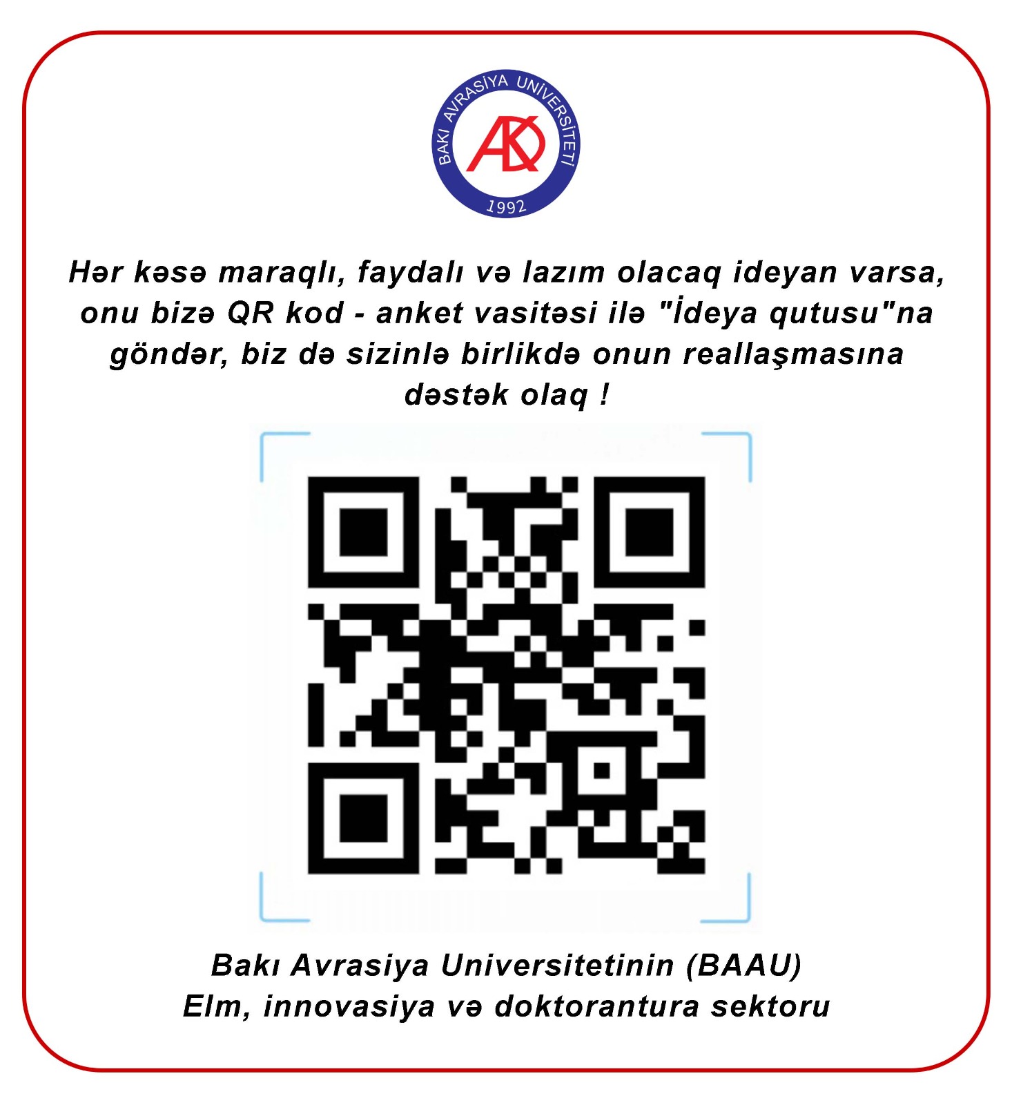 “İdeya Qutusu” proqramına müraciətlərə start verildi !