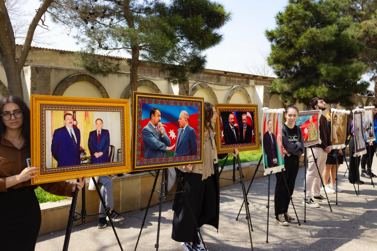 The presentation ceremony of the photo-carpet exhibition "Heydar Aliyev-Unforgettable Leader" was held