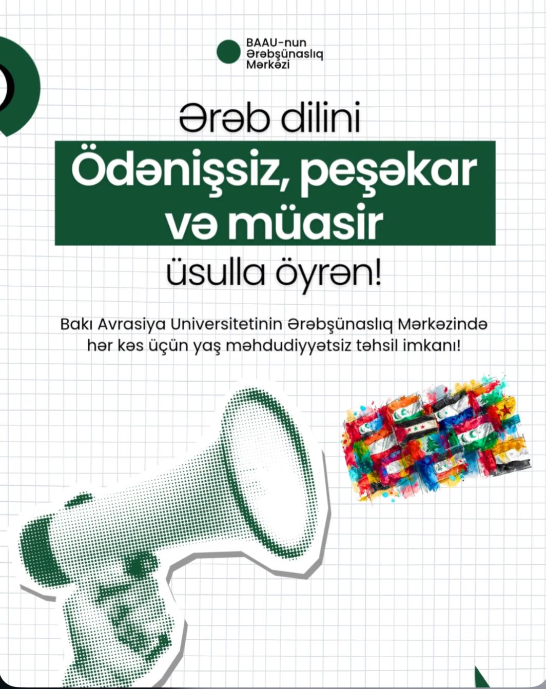 Bakı Avrasiya Universitetində pulsuz ərəb dili təhsili!