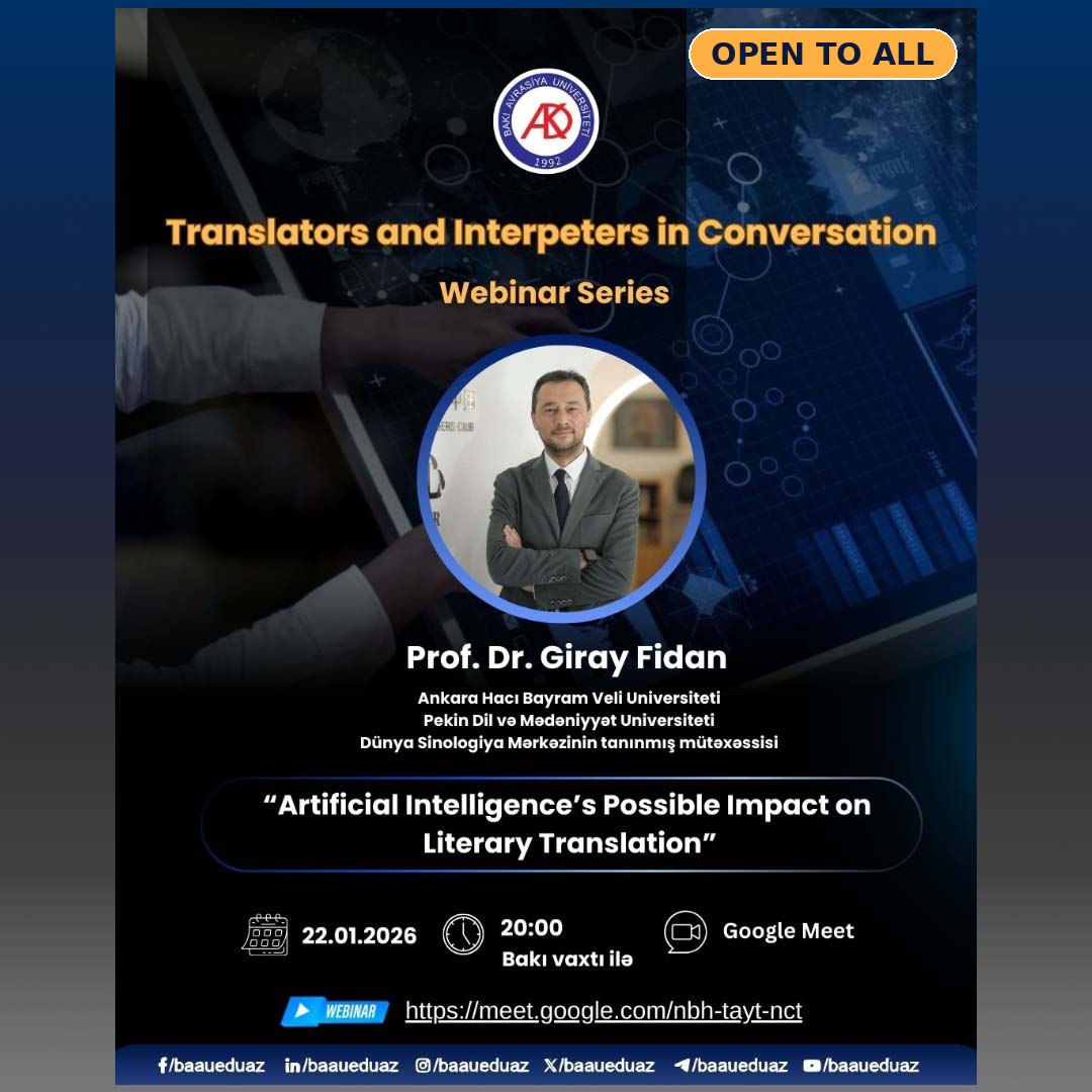 BAAU to Host a Webinar on the Potential Impact of Artificial Intelligence on Literary Translation