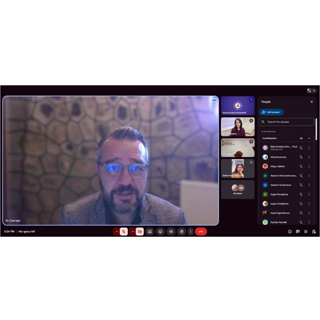 A webinar on “Energy and Climate Change” was held with the organization of the Center for Economic Research of Baku Eurasian University